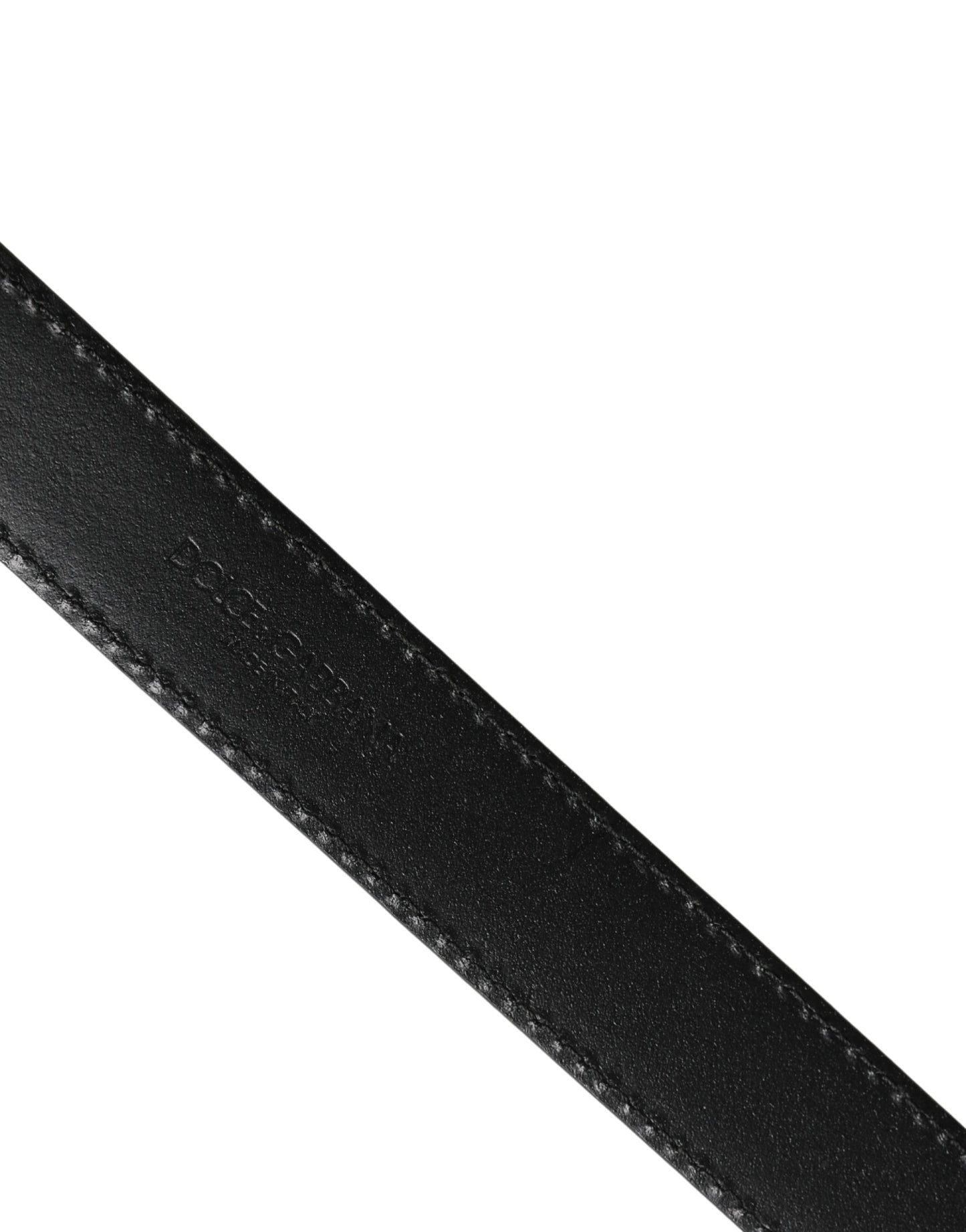 Ceinture Dolce &amp; Gabbana pour homme, en cuir argenté classique avec boucle carrée