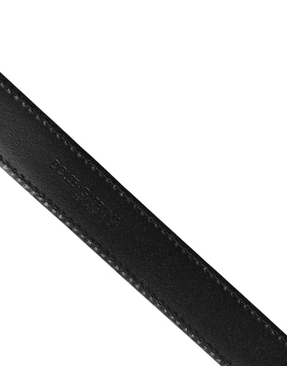 Ceinture Dolce &amp; Gabbana pour homme, en cuir argenté classique avec boucle carrée