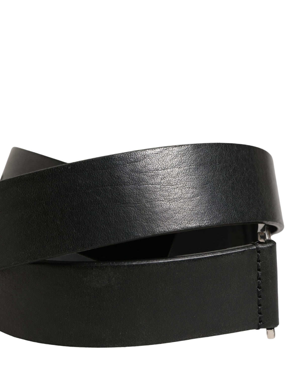 Ceinture Dolce &amp; Gabbana pour homme, en cuir noir classique avec boucle en métal