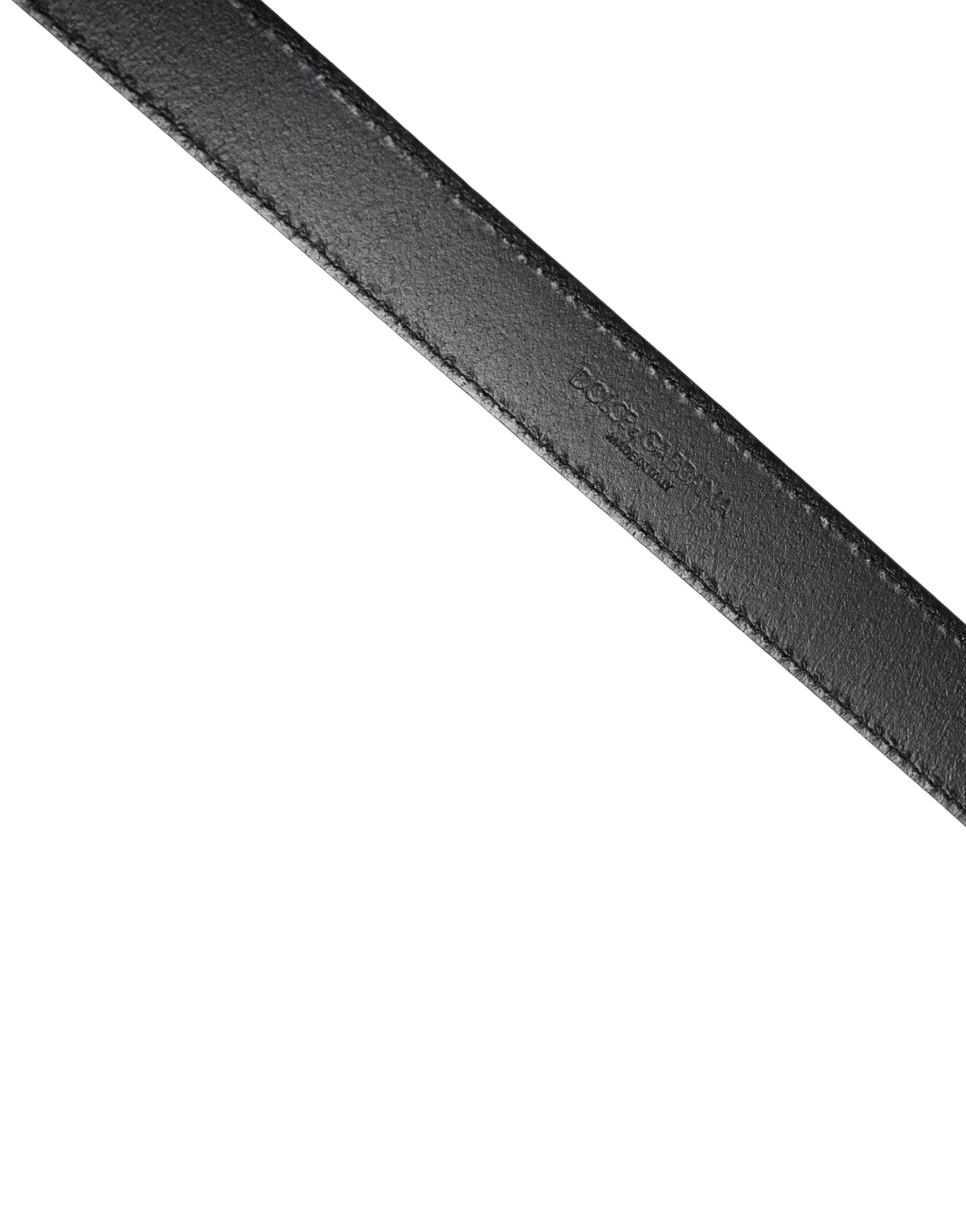 Ceinture Dolce &amp; Gabbana pour homme, en cuir noir classique, avec boucle carrée