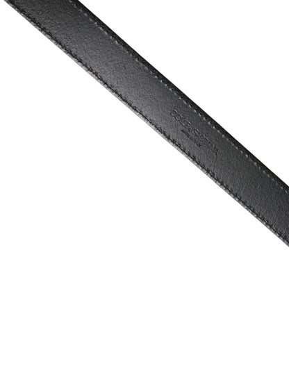 Ceinture Dolce &amp; Gabbana pour homme, en cuir noir classique, avec boucle carrée