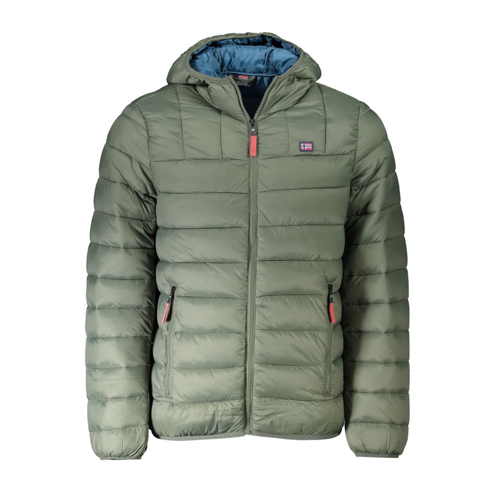 Norway 1963 Green Polyamide Hooded Jacket for Men