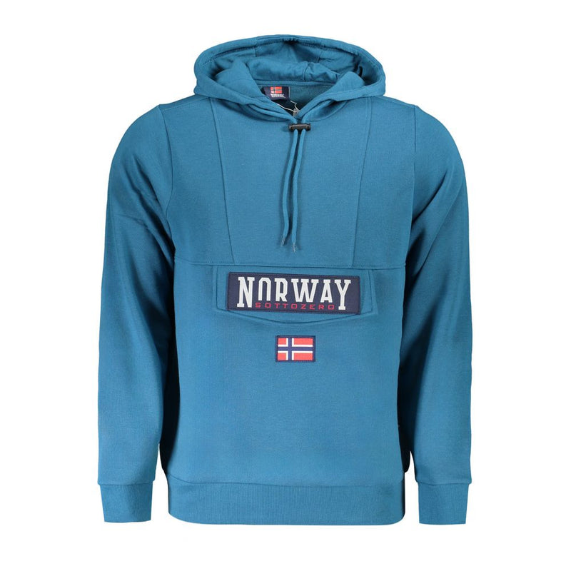 Noorwegen 1963 Blauw Katoenen Heren Sweatshirt