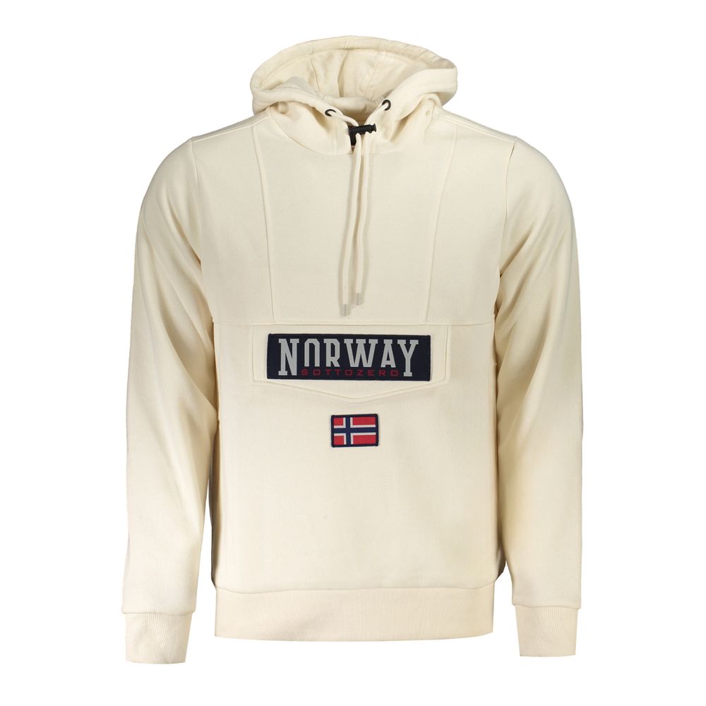 Noorwegen 1963 Beige Katoenen Hoodie voor Heren