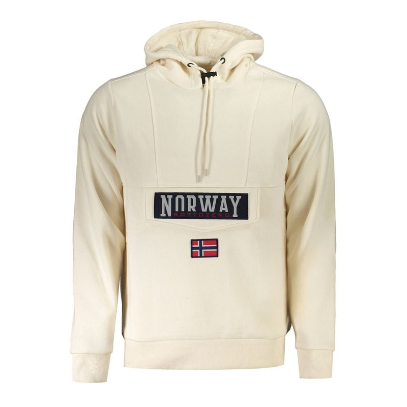 Noorwegen 1963 Beige Katoenen Hoodie voor Heren