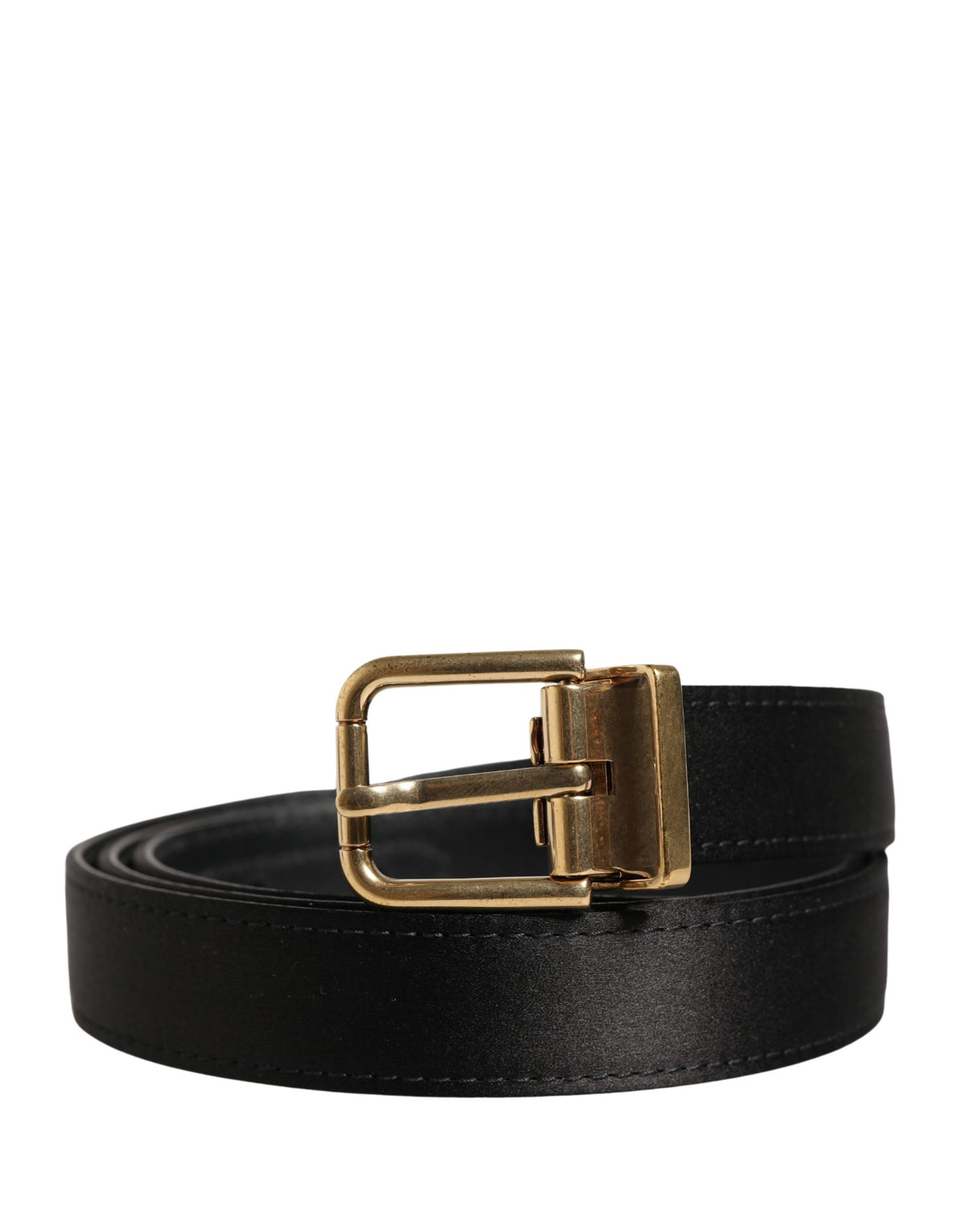 Ceinture Dolce & Gabbana pour homme en viscose noire avec boucle en métal