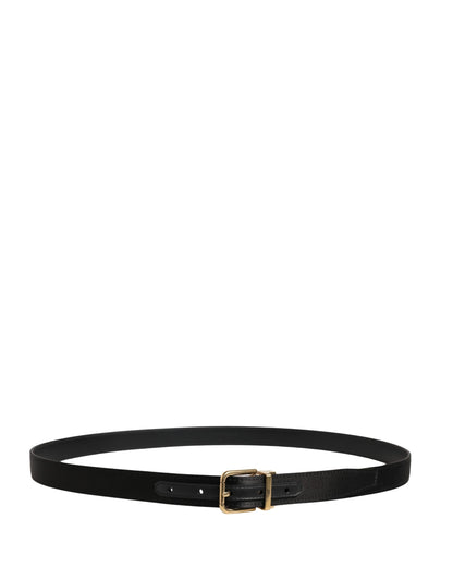 Ceinture Dolce &amp; Gabbana pour homme, noire, classique, en viscose, avec boucle en métal