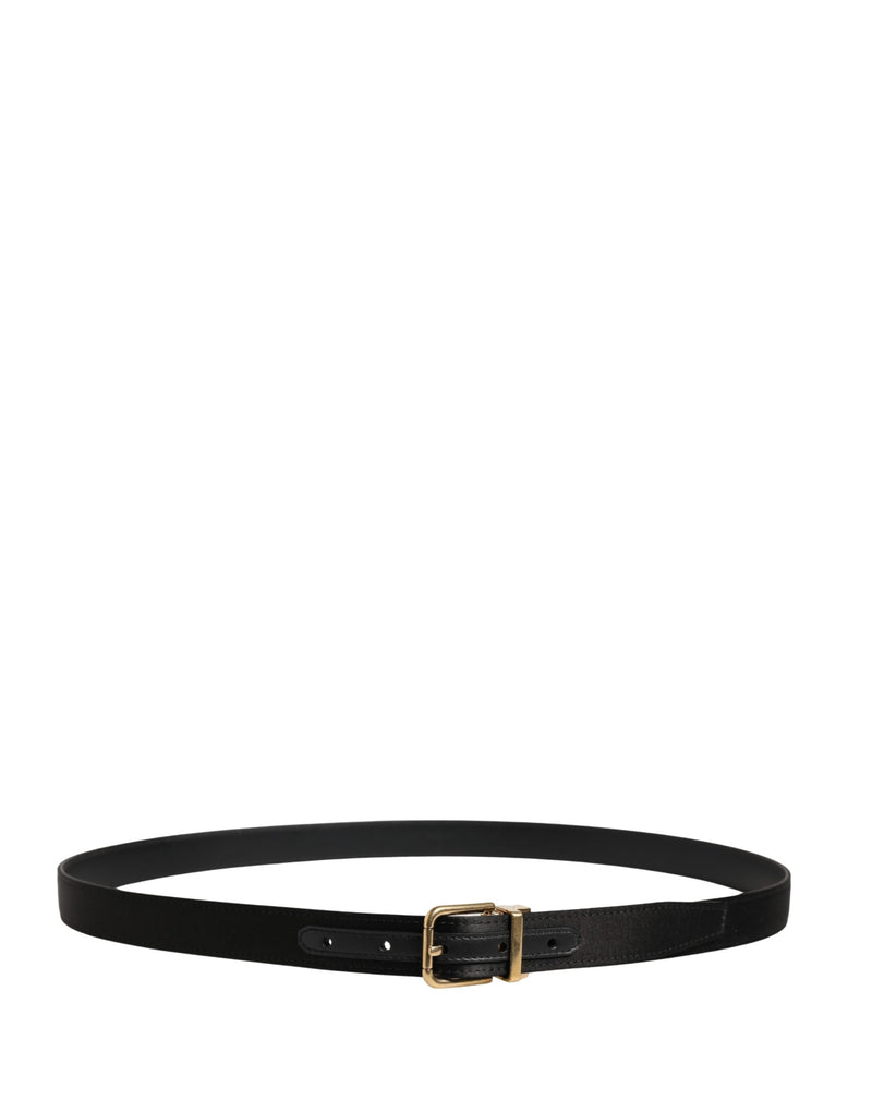 Ceinture Dolce &amp; Gabbana pour homme, noire, classique, en viscose, avec boucle en métal