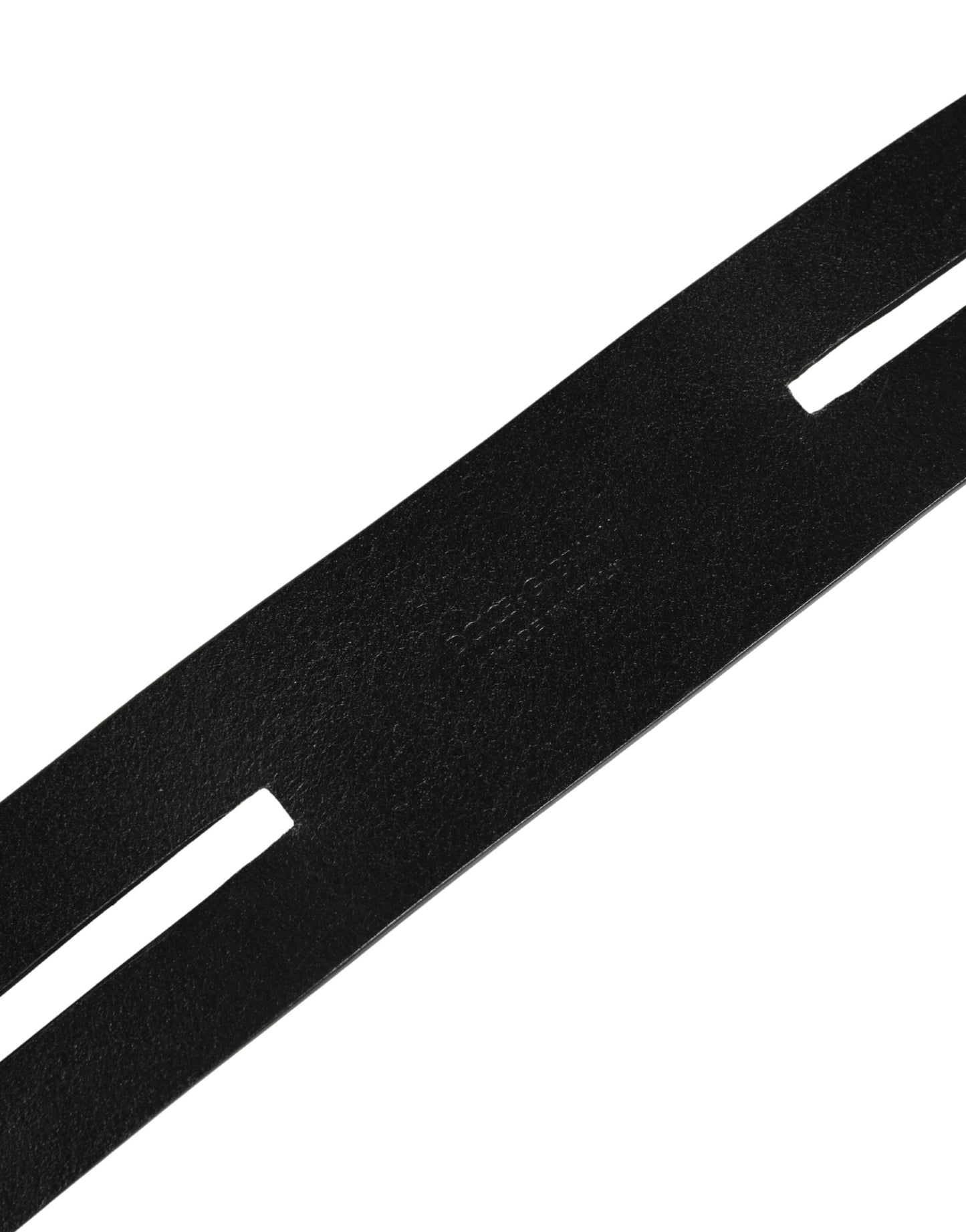Ceinture Dolce &amp; Gabbana en cuir noir à double sangle et boucle argentée