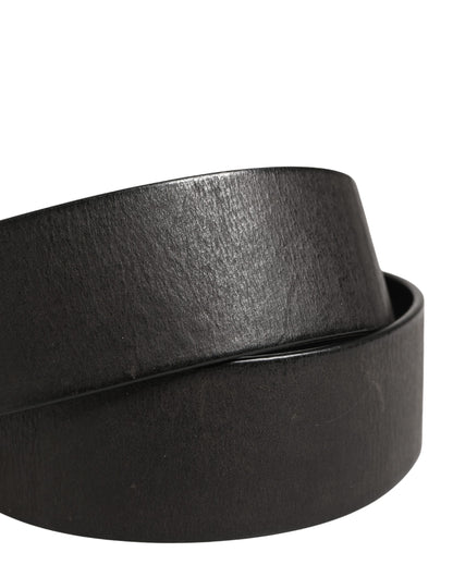Ceinture Dolce &amp; Gabbana pour homme, en cuir noir classique avec boucle en métal