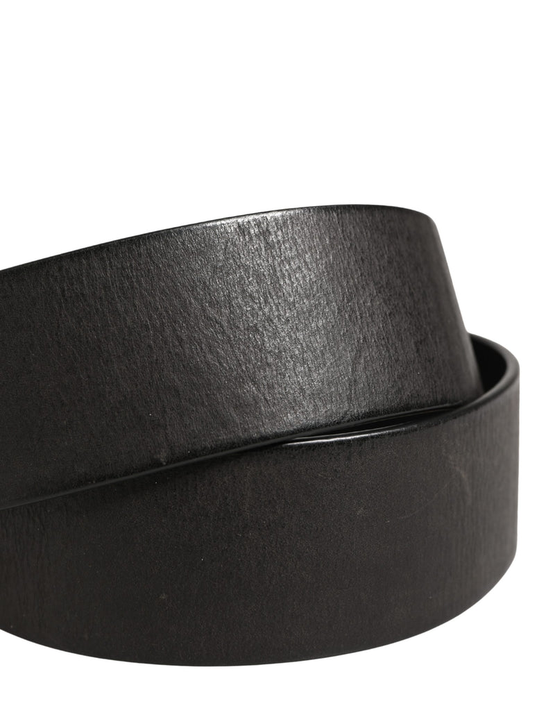 Ceinture Dolce &amp; Gabbana pour homme, en cuir noir classique avec boucle en métal