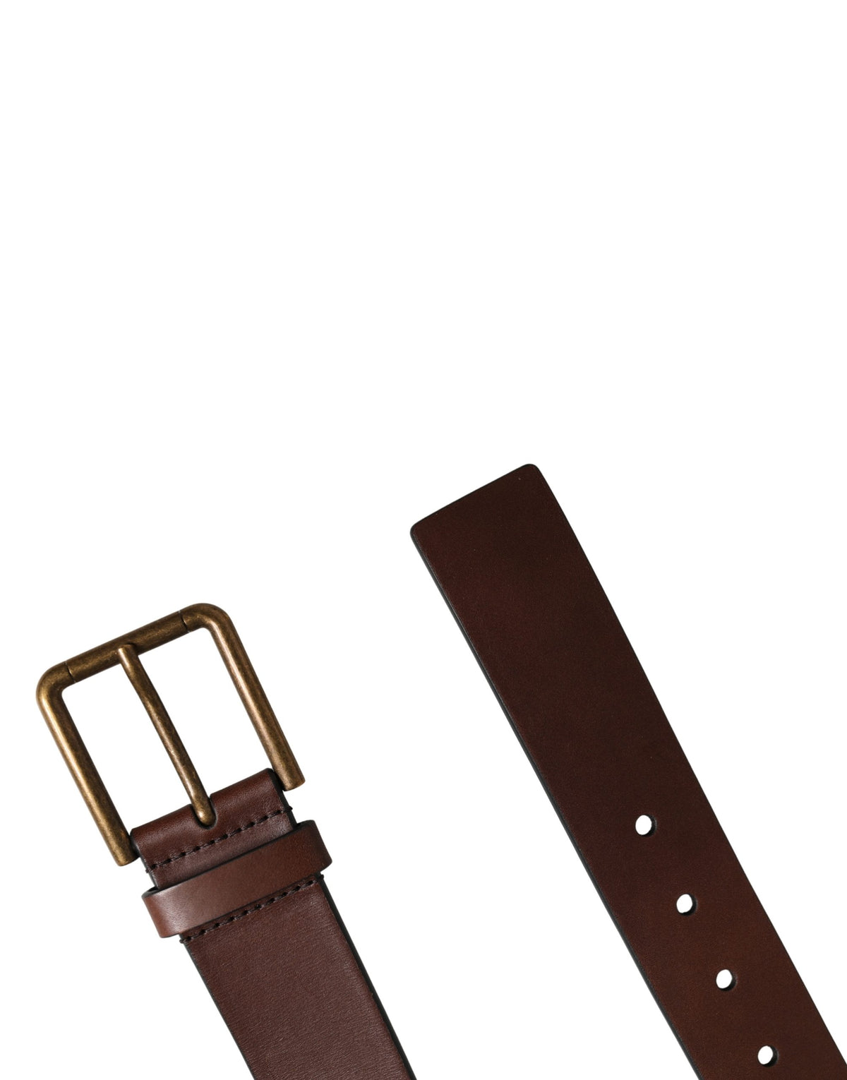 Ceinture Dolce &amp; Gabbana pour homme, en cuir marron classique avec boucle en métal