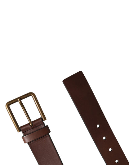 Ceinture Dolce &amp; Gabbana pour homme, en cuir marron classique avec boucle en métal