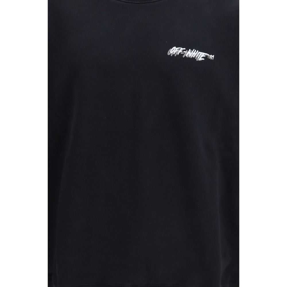 Off-White Skate Logo Black Cotton Sweatshirt