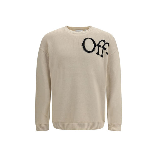 Off-White Beige Cotton Sweatshirt - The Bookish Shared Sweater