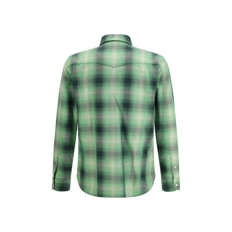 Chemise à motif bicolore en coton Tom Ford