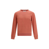 Brunello Cucinelli Orange Cotton Sweatshirt - Slim Fit