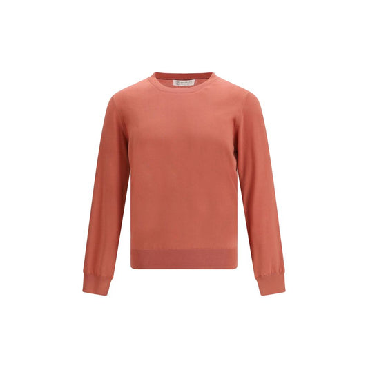 Brunello Cucinelli Orange Cotton Sweatshirt for Men