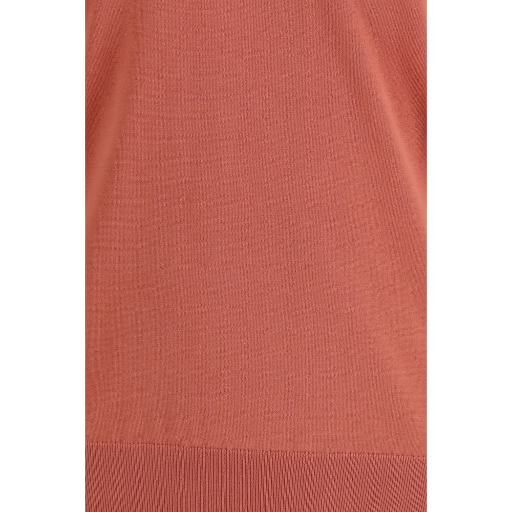 Brunello Cucinelli Orange Cotton Sweatshirt - Slim Fit
