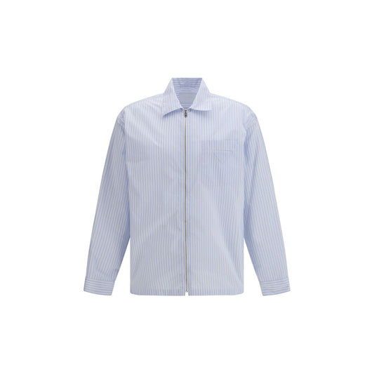 Prada Blauw Polyamide Patroon overhemd