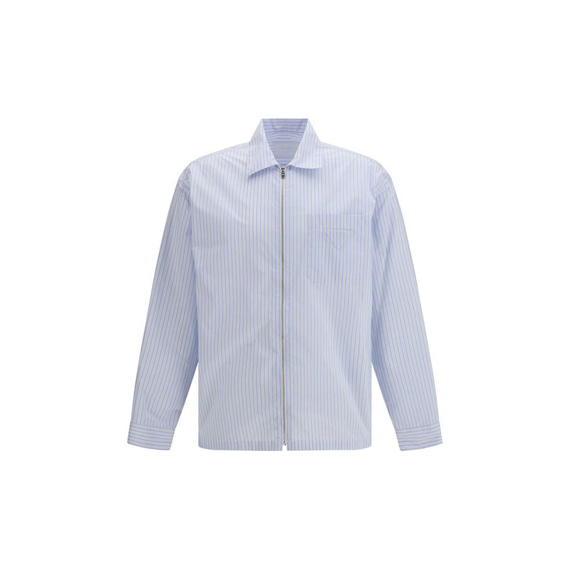 Chemise Prada bleue à motifs en polyamide
