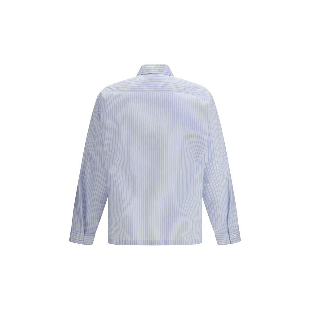Chemise Prada bleue à motifs en polyamide