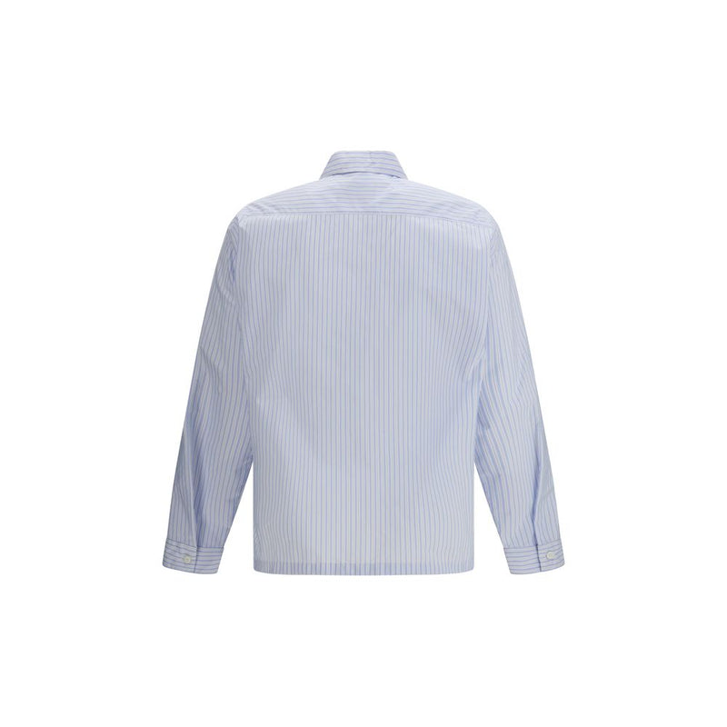 Chemise Prada bleue à motifs en polyamide