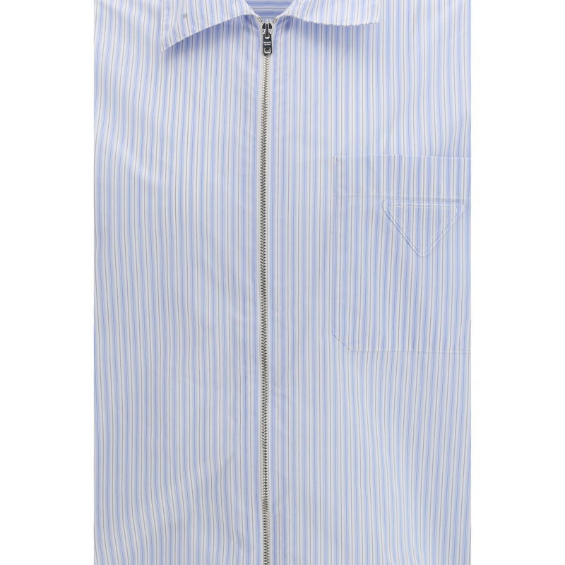 Chemise Prada bleue à motifs en polyamide