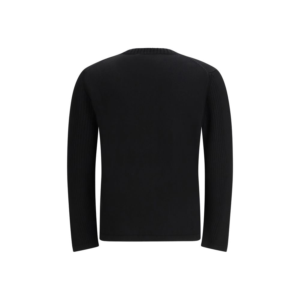 Sweat-shirt en laine polaire noire Prada