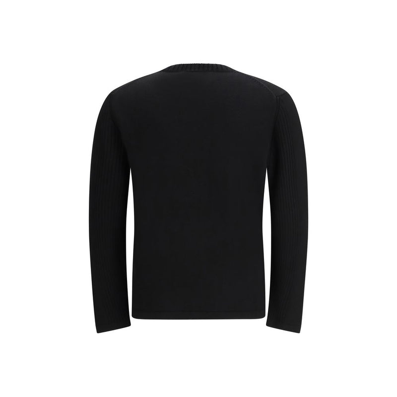 Sweat-shirt en laine polaire noire Prada