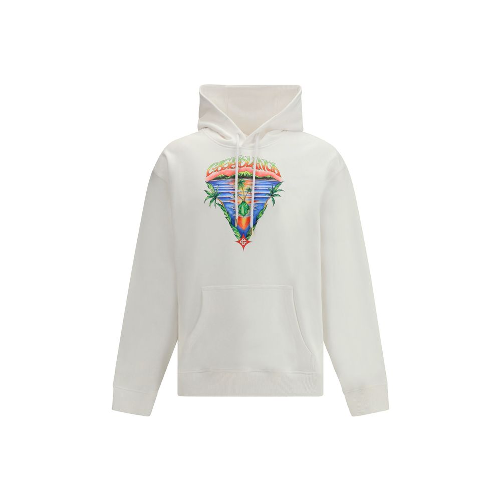 Casablanca Innocence Triangle White Cotton Sweatshirt