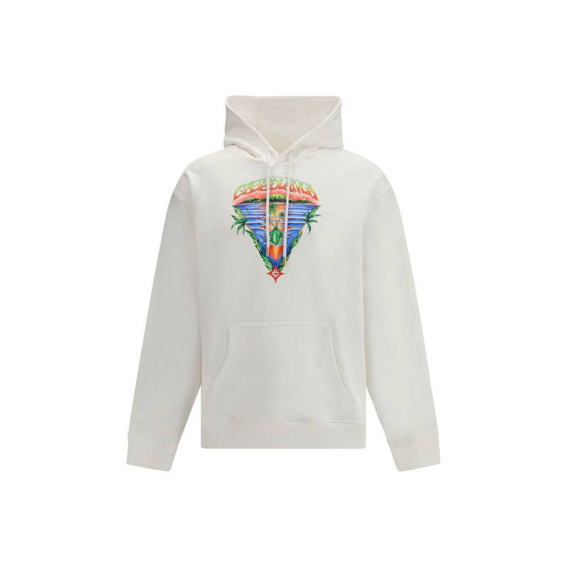 Casablanca Innocence Triangle White Cotton Sweatshirt