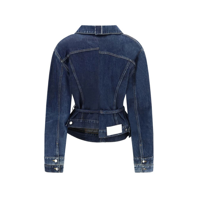 E.L.V. DENIM Ridley Blue Cotton Denim Jacket for Women