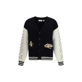 Off-White Star Logo Diagonal Varsity Cardigan - Black