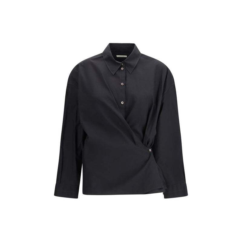 Lemaire Black Cotton Dress Shirt - Elegant and Modern Design