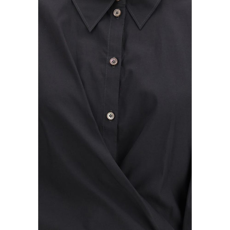 Lemaire Black Cotton Dress Shirt - Elegant and Modern Design