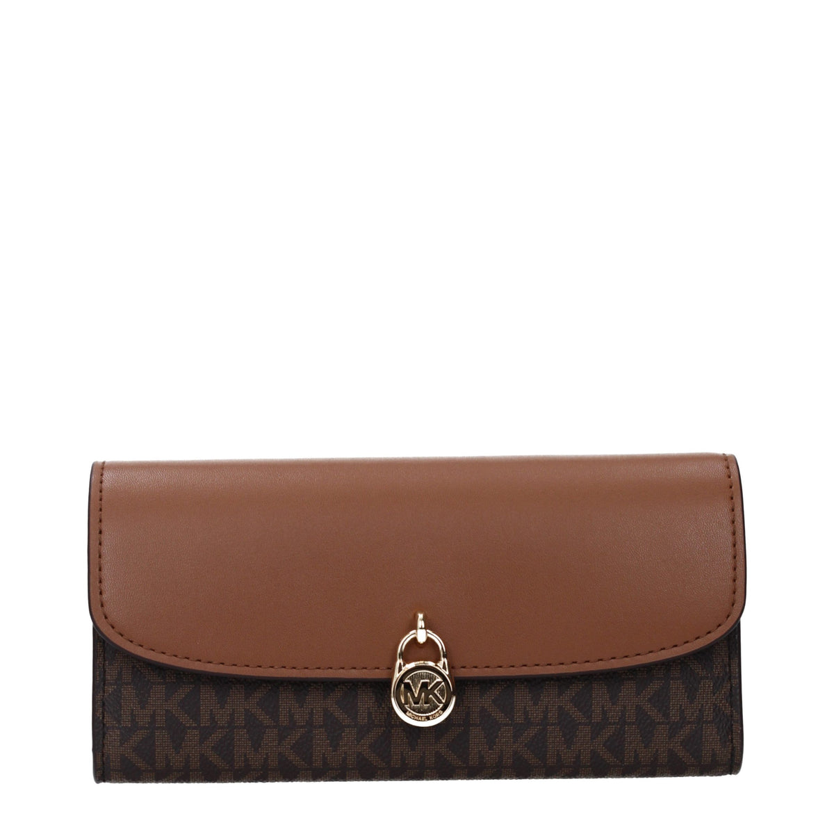 Michael Kors Brown Fabric Wallet - Chic and Functional Design