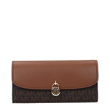 Michael Kors Brown Fabric Wallet - Chic and Functional Design