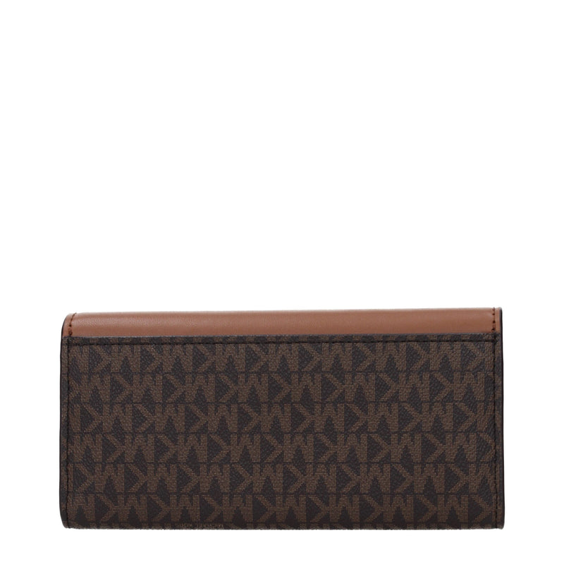 Michael Kors Brown Fabric Wallet - Chic and Functional Design