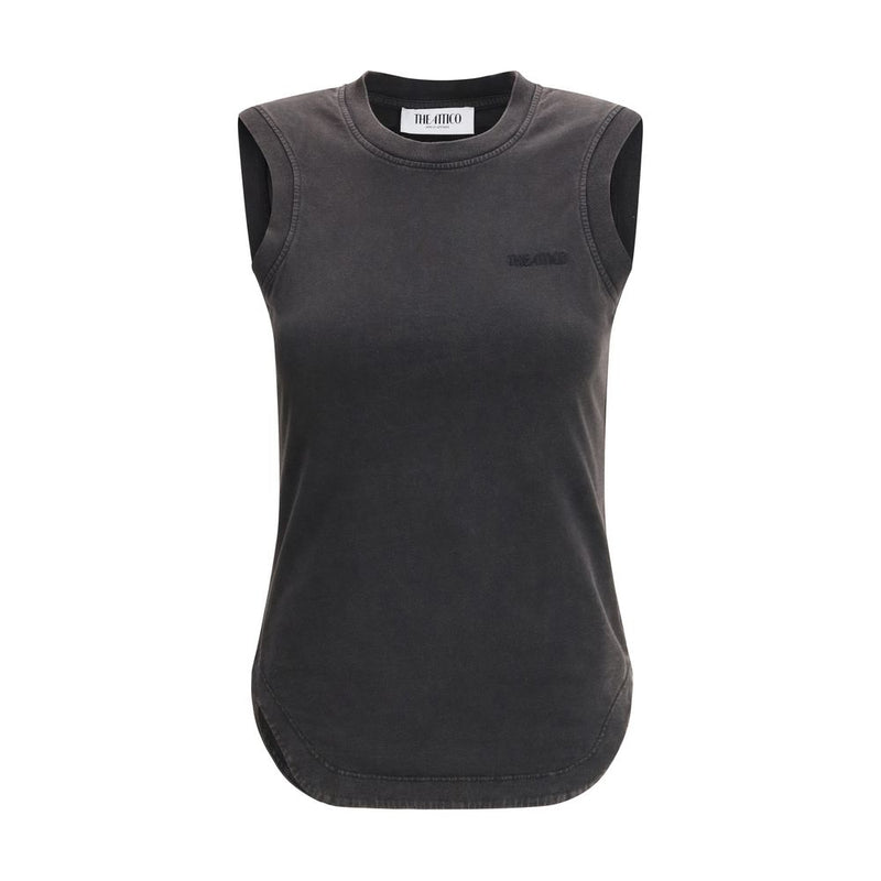 The Attico Black Cotton Reese Tank Top for Women