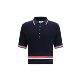 Thom Browne Blue Cotton Polo Shirt - Elegant & Sporty Design