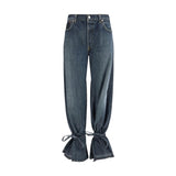 E.L.V. DENIM Ridley Gray Cotton Straight-Leg Jeans for Women