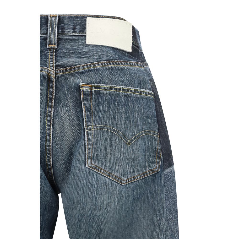 E.L.V. DENIM Ridley Gray Cotton Straight-Leg Jeans for Women