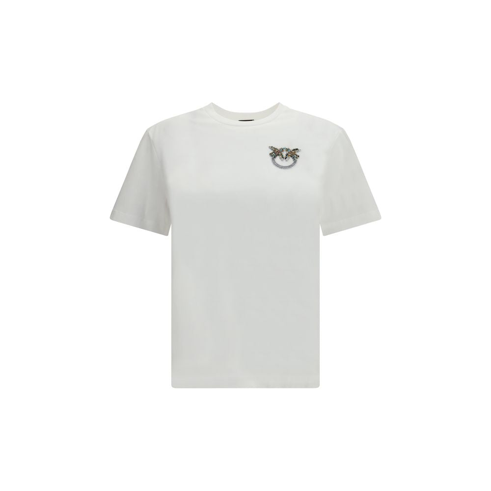 PINKO Strepitoso T-Shirt Femme en Coton Blanc