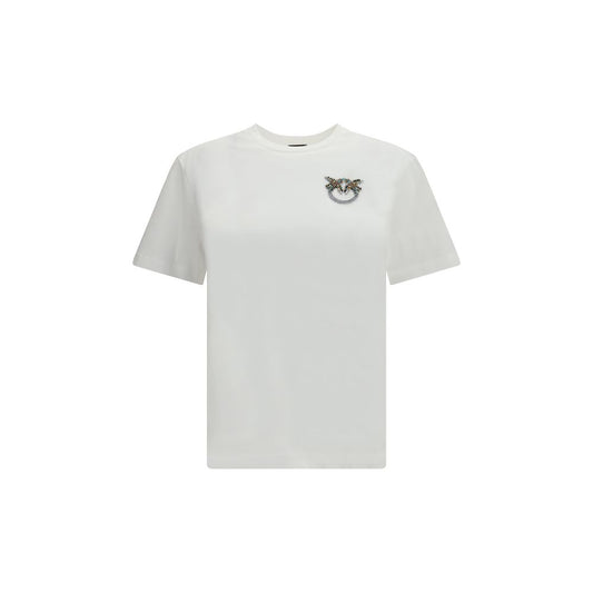 PINKO Strepitoso White Cotton T-Shirt for Women