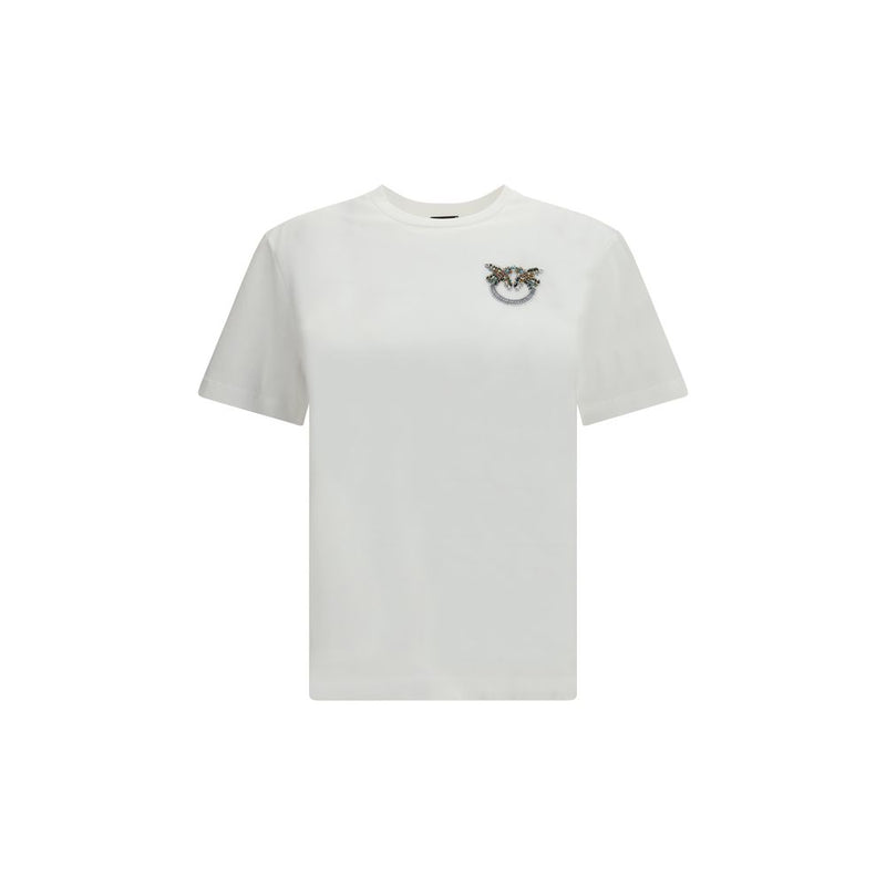 PINKO Strepitoso White Cotton T-Shirt for Women - Chic & Versatile