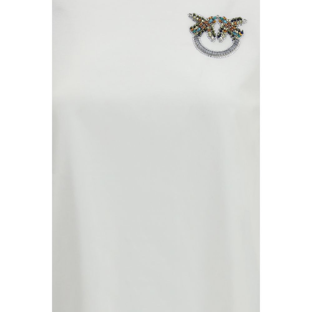 PINKO Strepitoso T-Shirt Femme en Coton Blanc