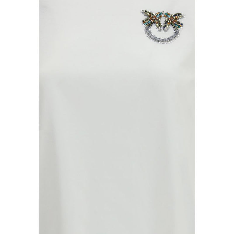 PINKO Strepitoso White Cotton T-Shirt for Women - Chic & Versatile