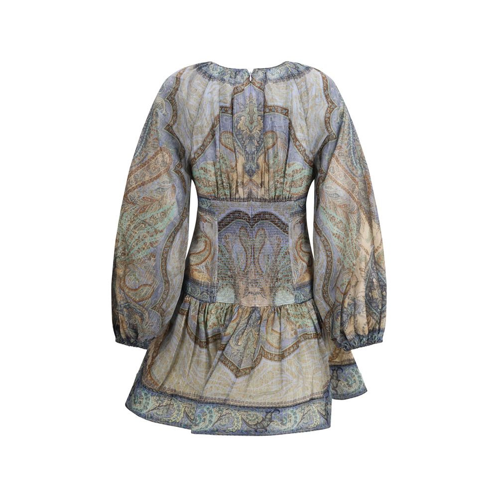 Robe décontractée en coton multicolore Zimmermann