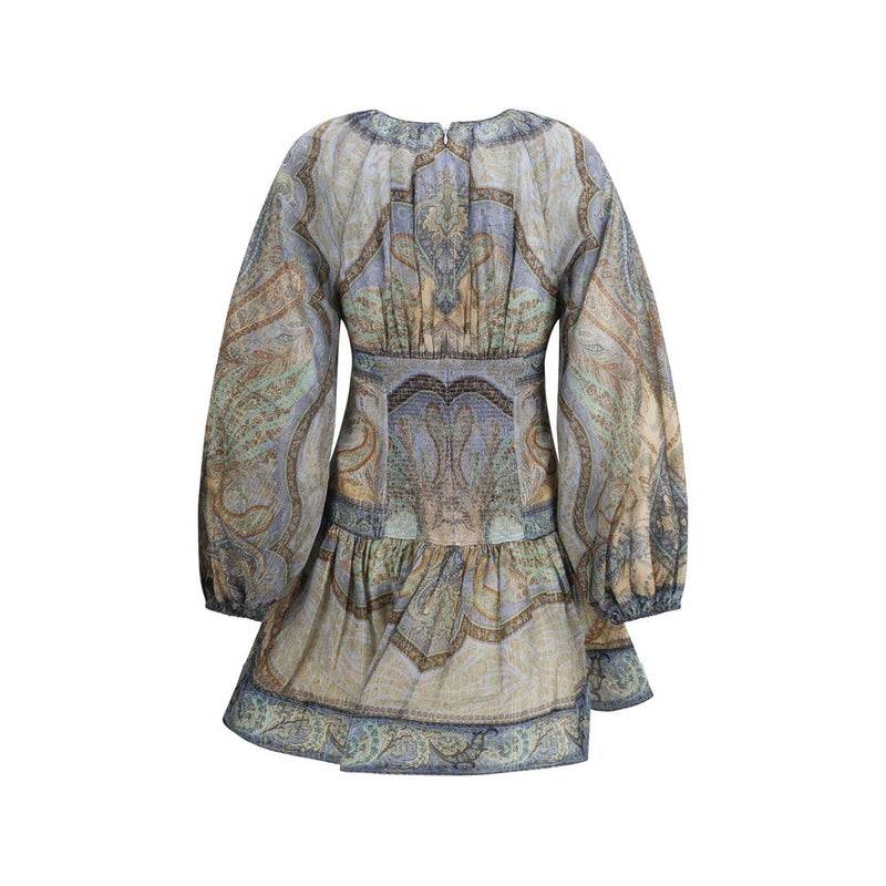 Robe décontractée en coton multicolore Zimmermann